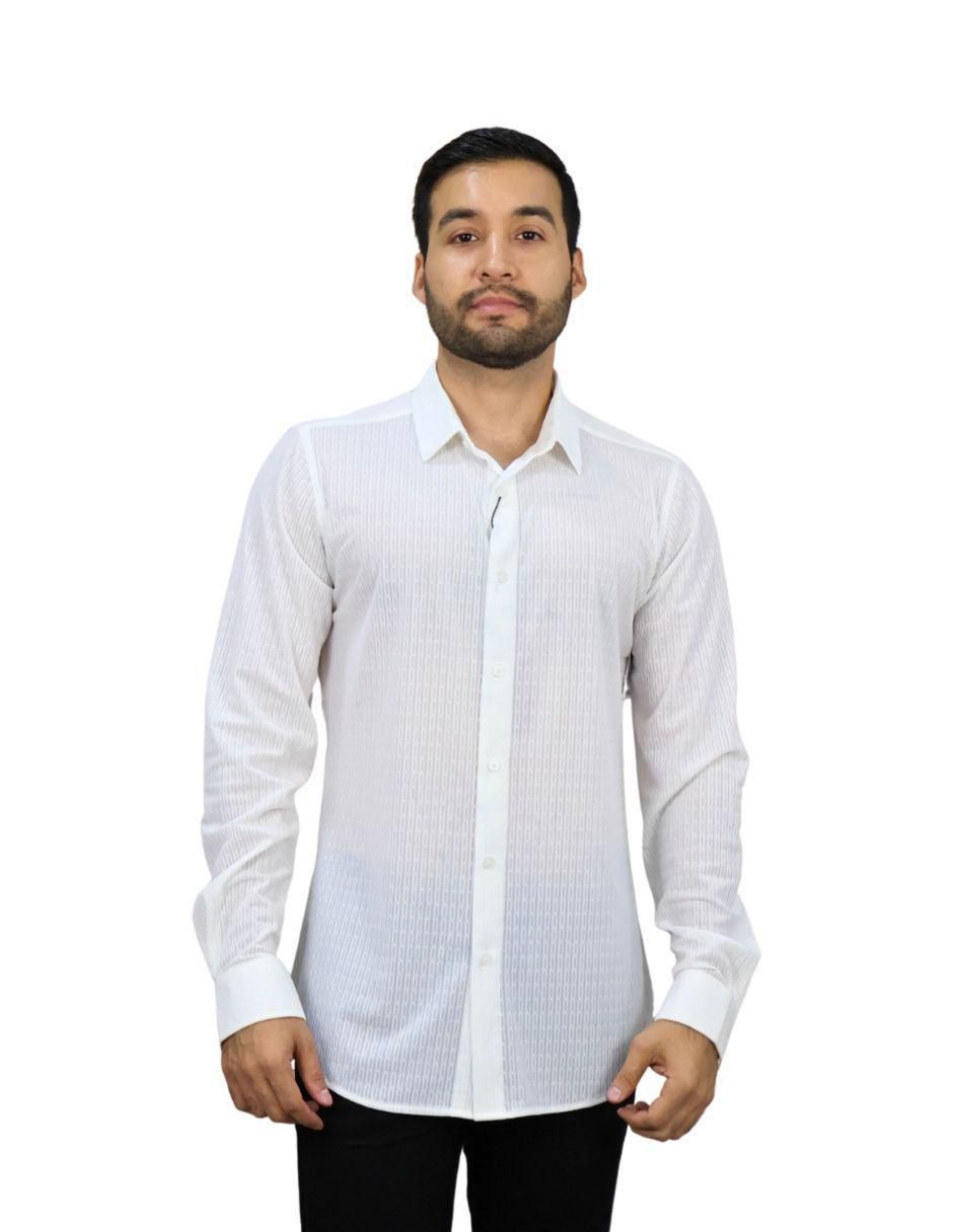 Camisa formal manga larga para hombre 1