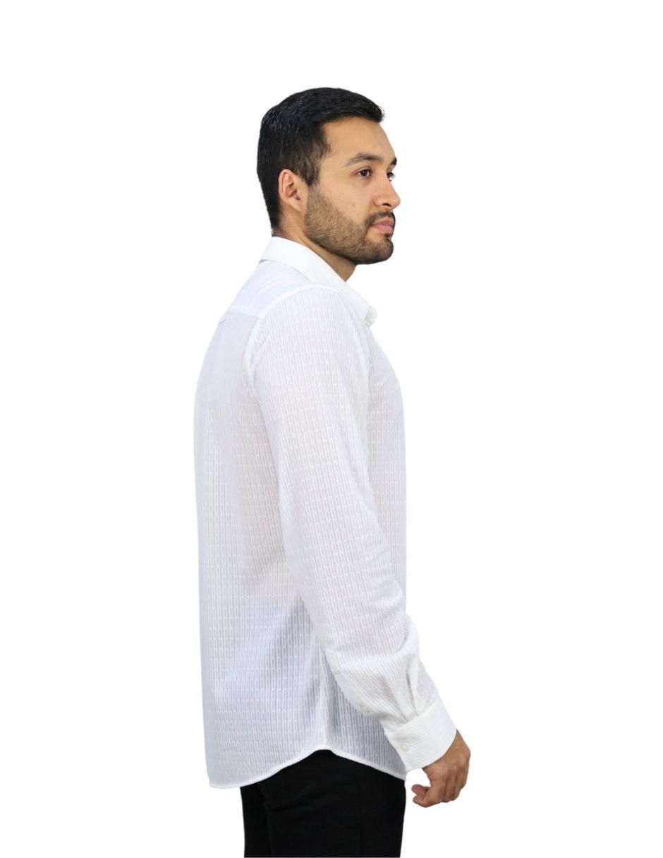 Camisa formal manga larga para hombre 2