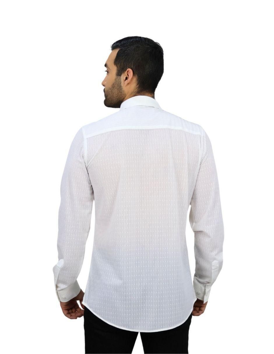 Camisa formal manga larga para hombre 5