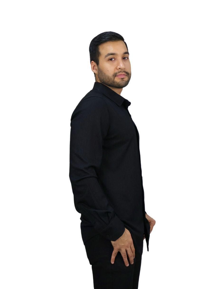 Camisa formal manga larga para hombre 2