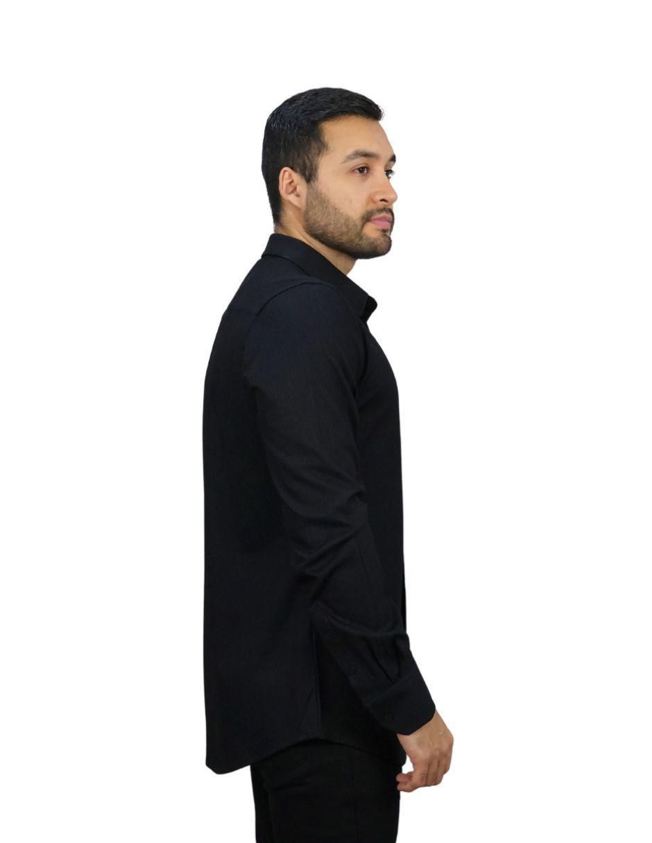 Camisa formal manga larga para hombre 4