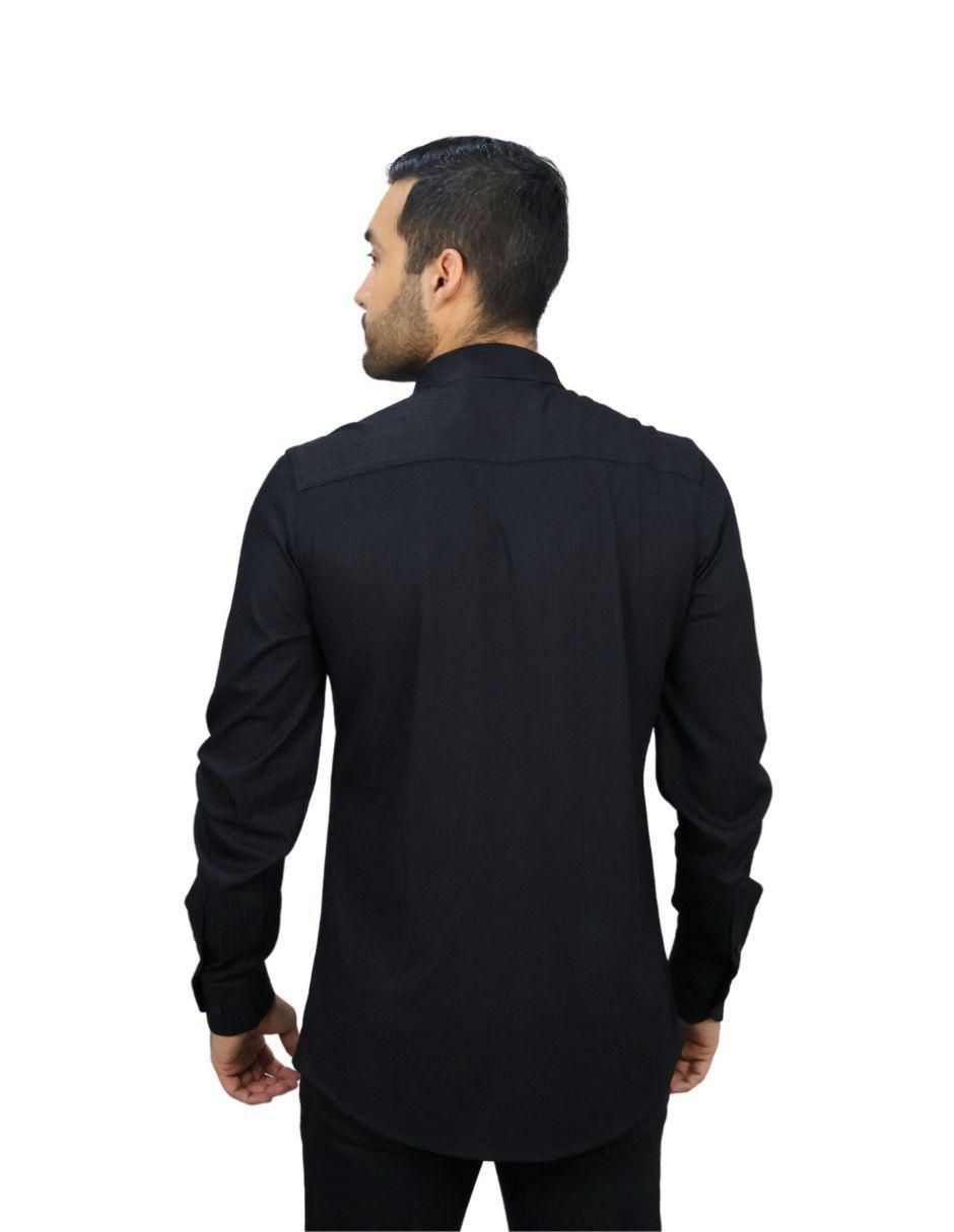 Camisa formal manga larga para hombre 5