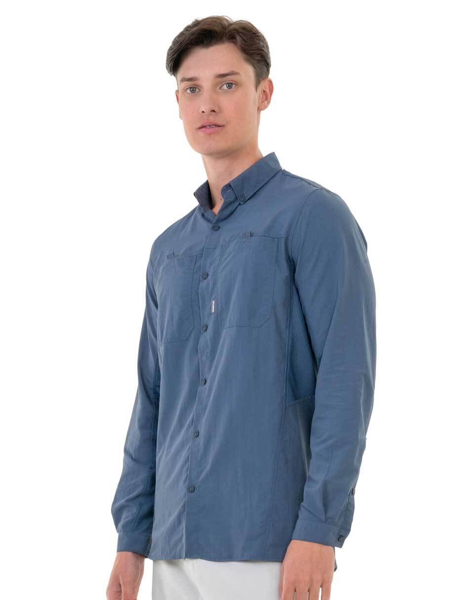 Camisa casual manga larga para hombre