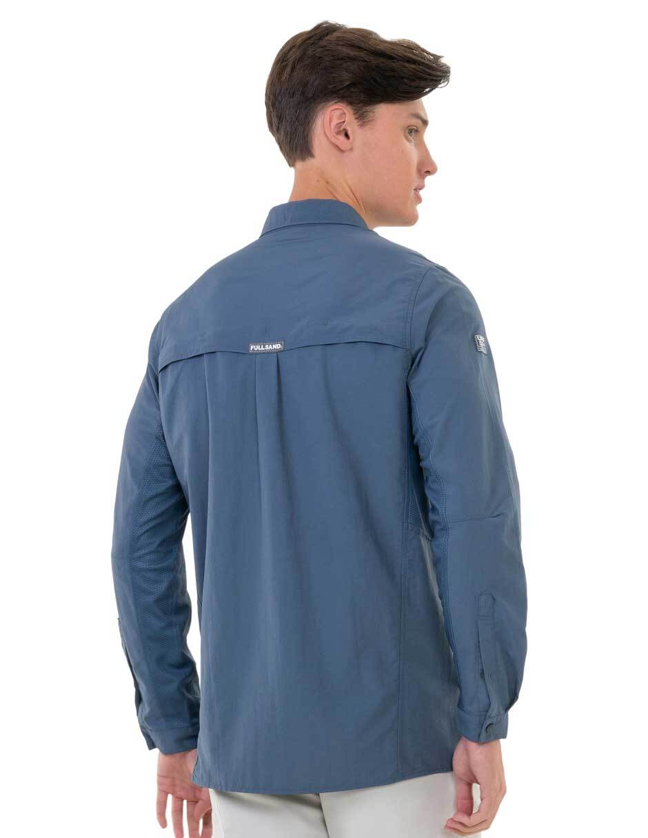 Camisa casual manga larga para hombre