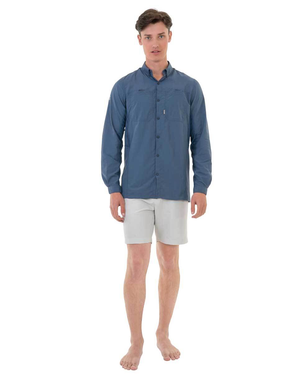 Camisa casual manga larga para hombre