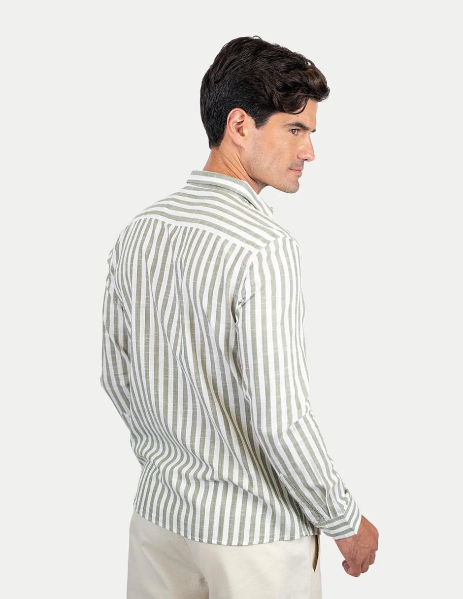 Camisa casual de algodón manga larga para hombre 2