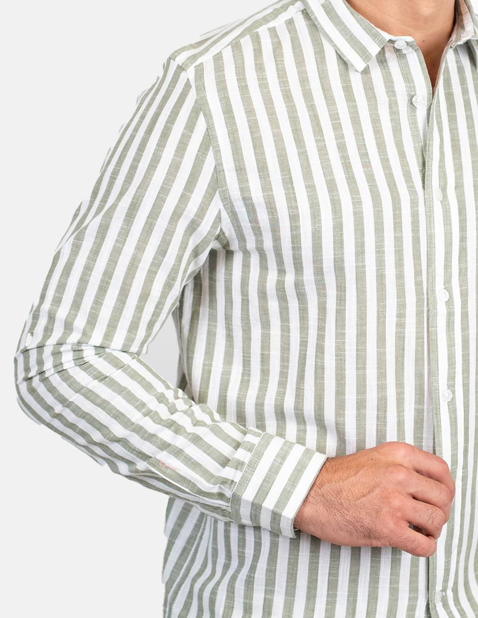 Camisa casual de algodón manga larga para hombre 3