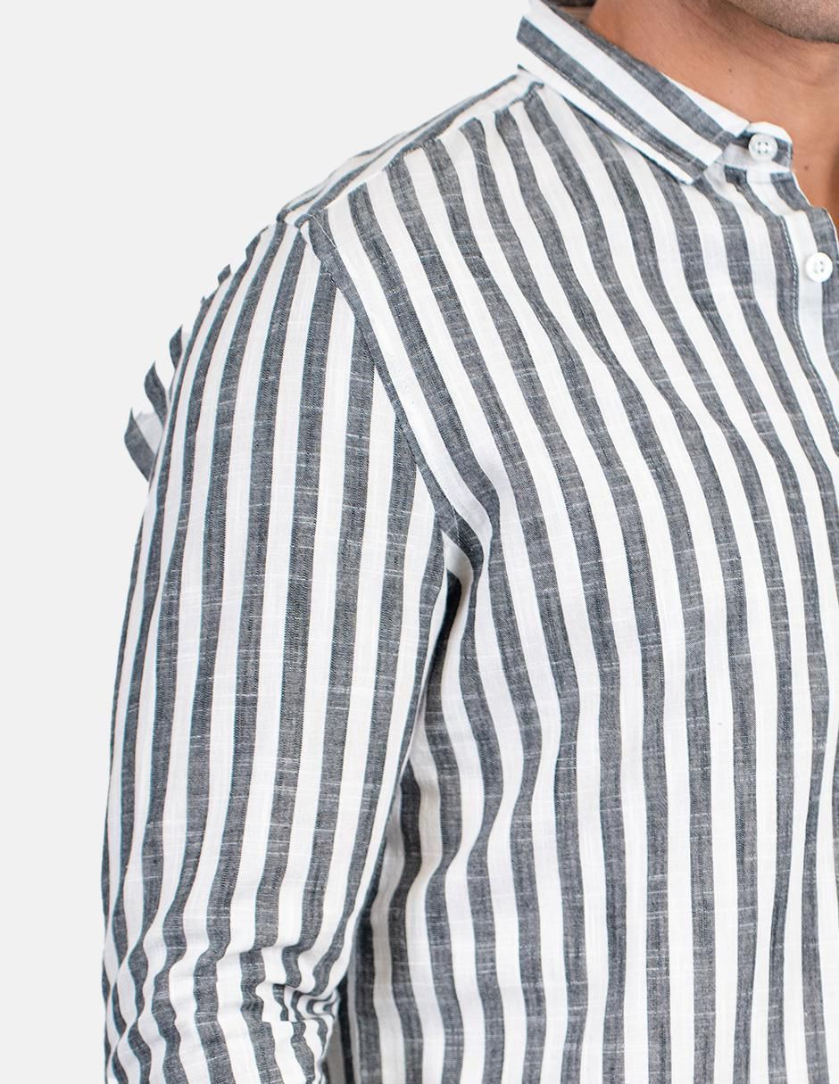Camisa casual de algodón manga larga para hombre