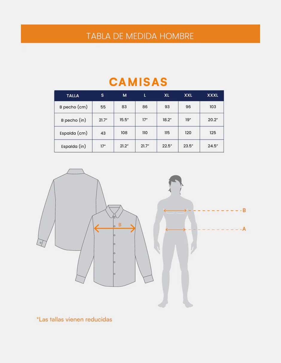 Camisa casual de algodón manga larga para hombre