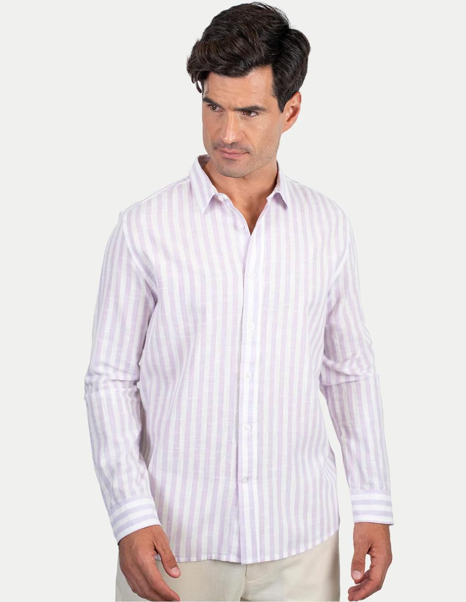 Camisa casual de algodón manga larga para hombre Camisa casual de algodón manga larga para hombre