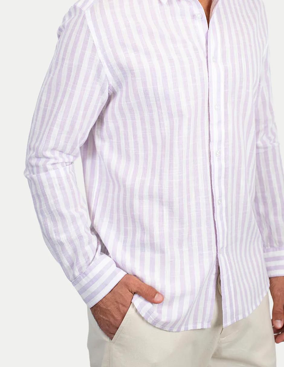 Camisa casual de algodón manga larga para hombre 4
