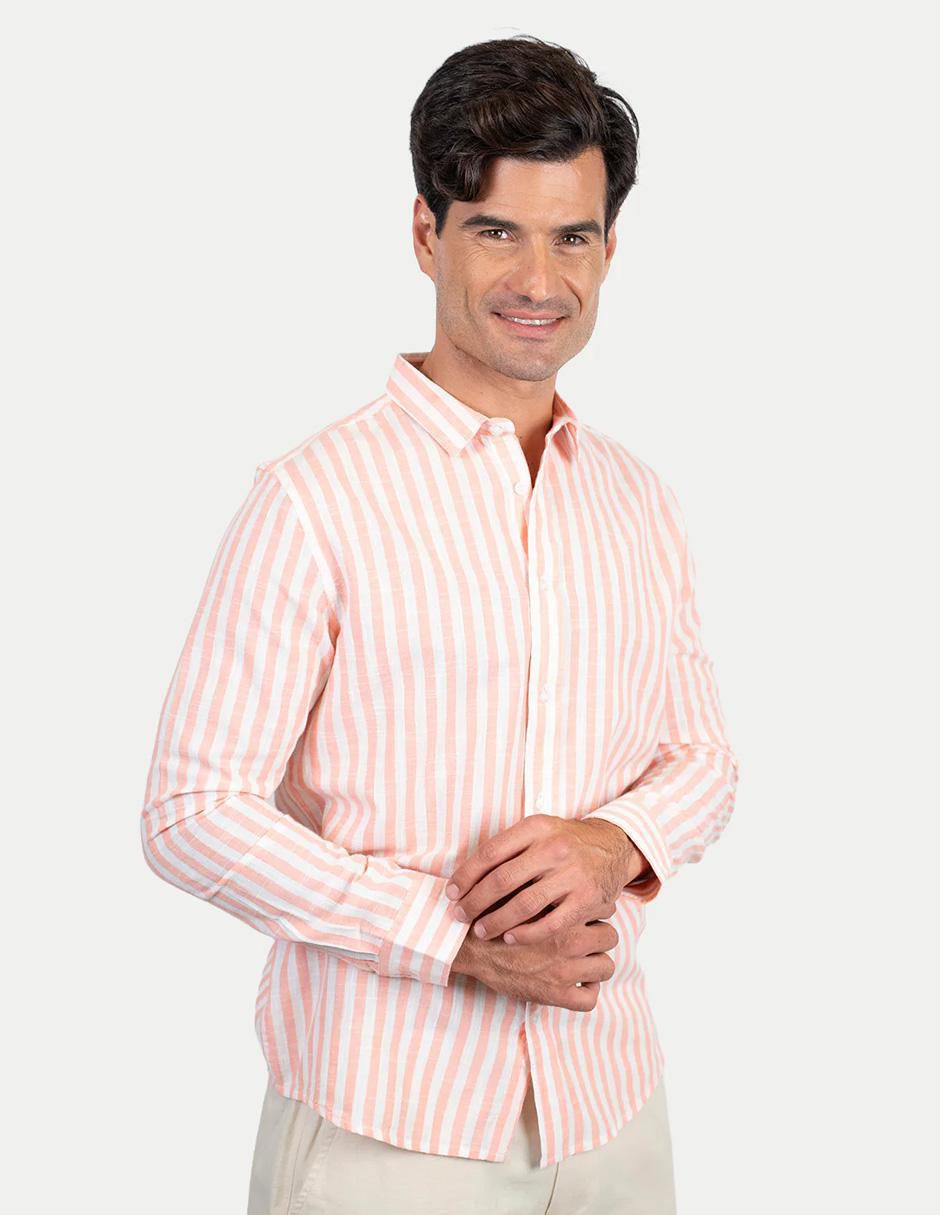 Camisa casual de algodón manga larga para hombre Camisa casual de algodón manga larga para hombre