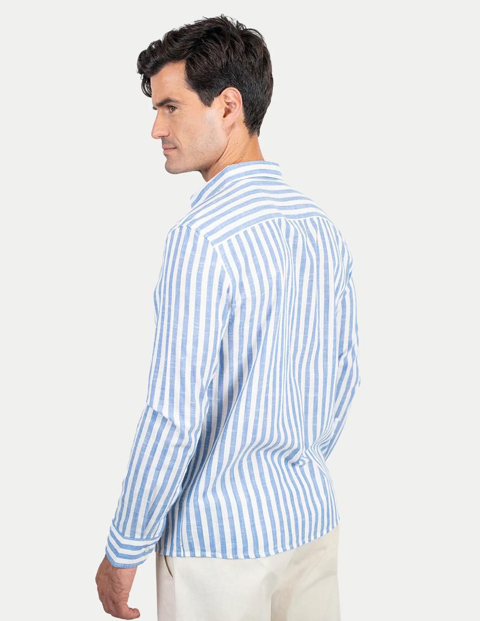 Camisa casual de algodón manga larga para hombre