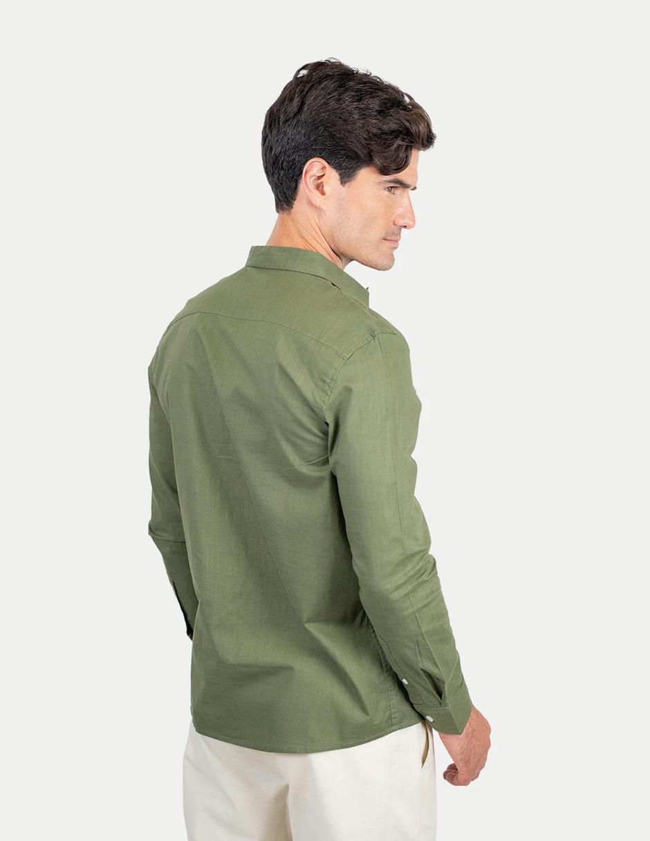 Camisa casual de algodón manga larga para hombre 3