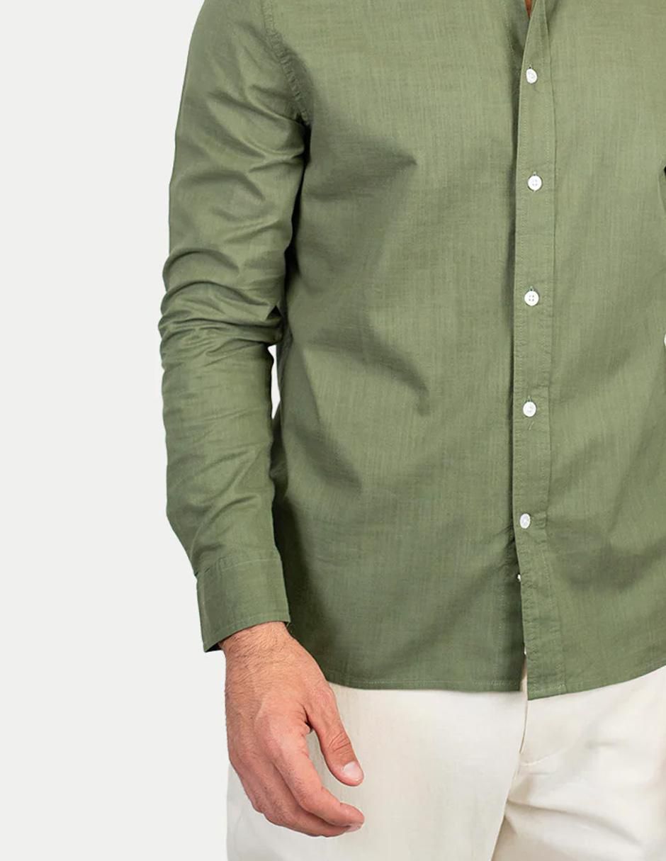 Camisa casual de algodón manga larga para hombre 2