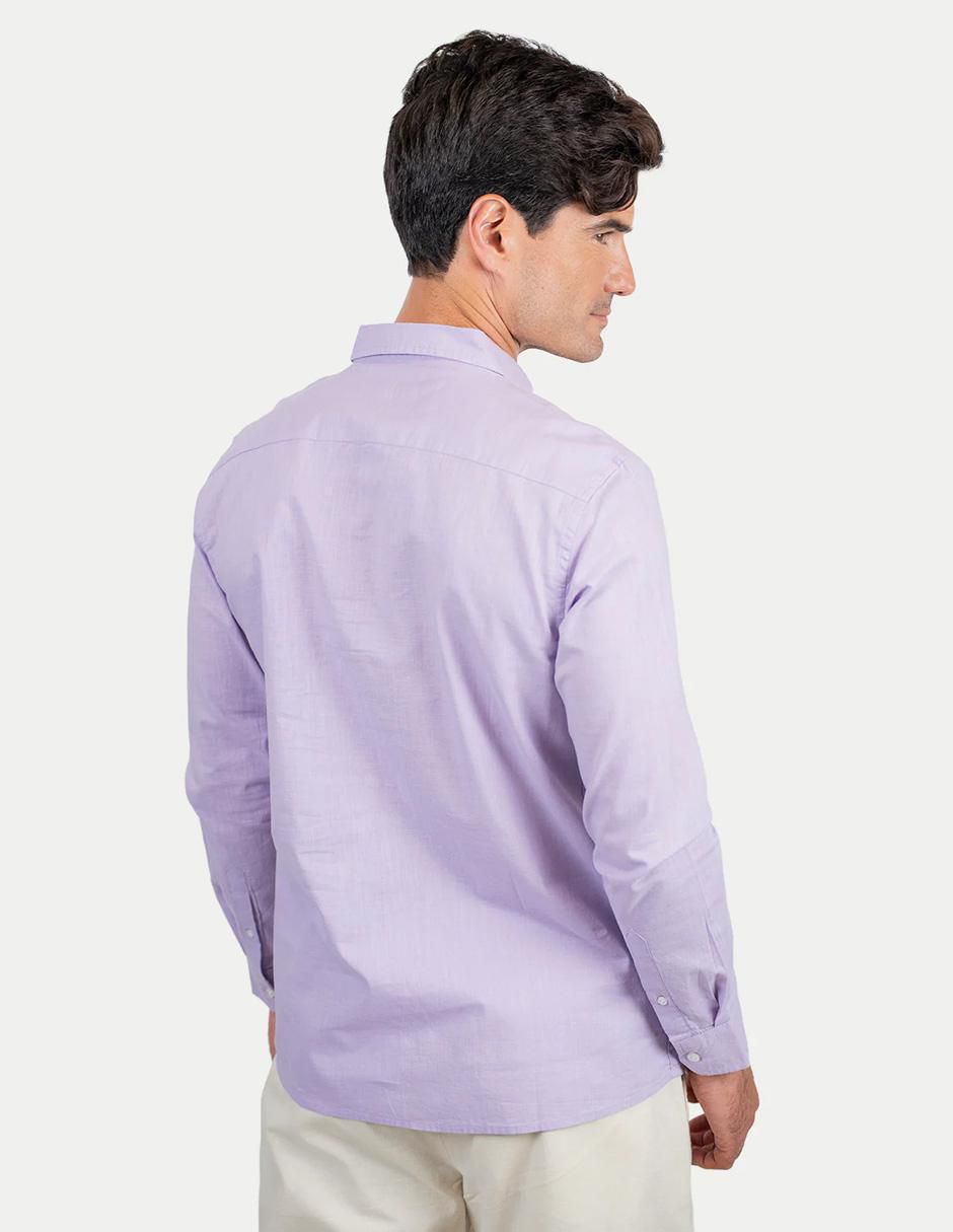 Camisa casual de algodón manga larga para hombre 3