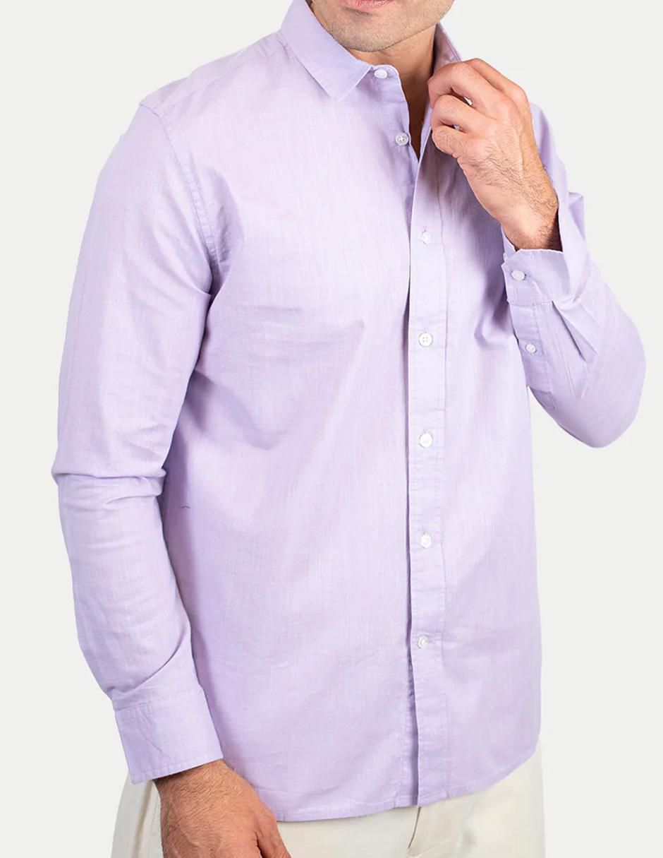 Camisa casual de algodón manga larga para hombre 2