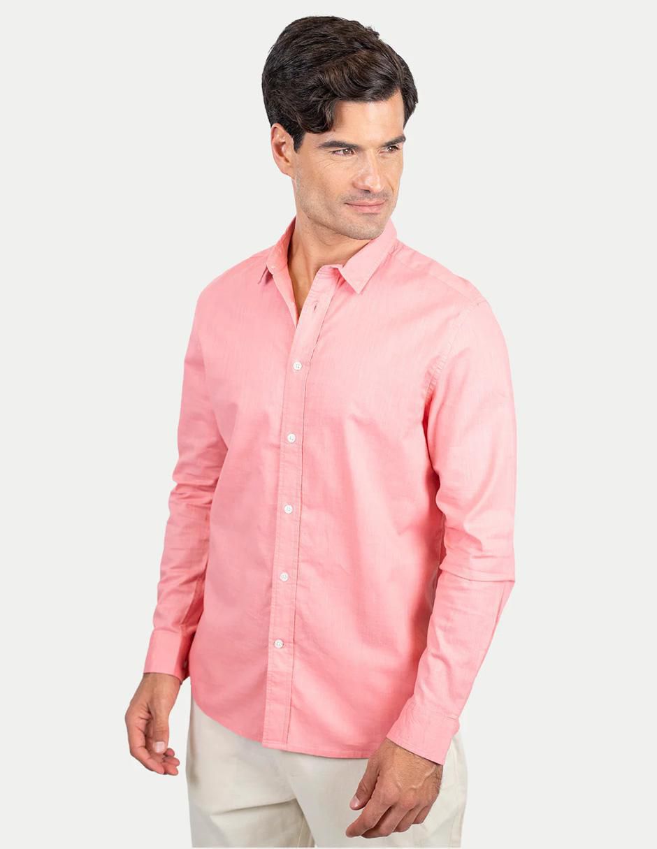 Camisa casual de algodón manga larga para hombre Camisa casual de algodón manga larga para hombre