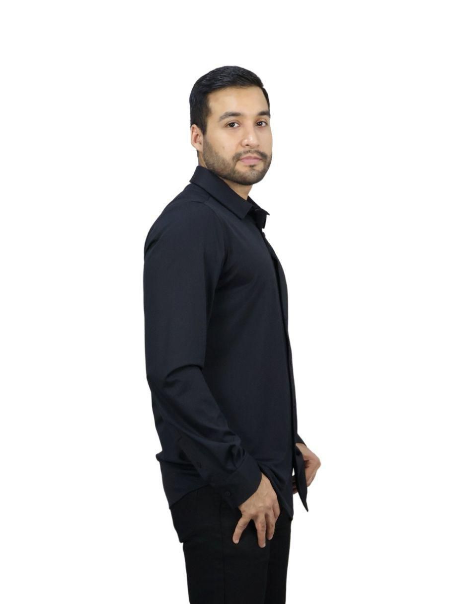 Camisa formal manga larga para hombre 2