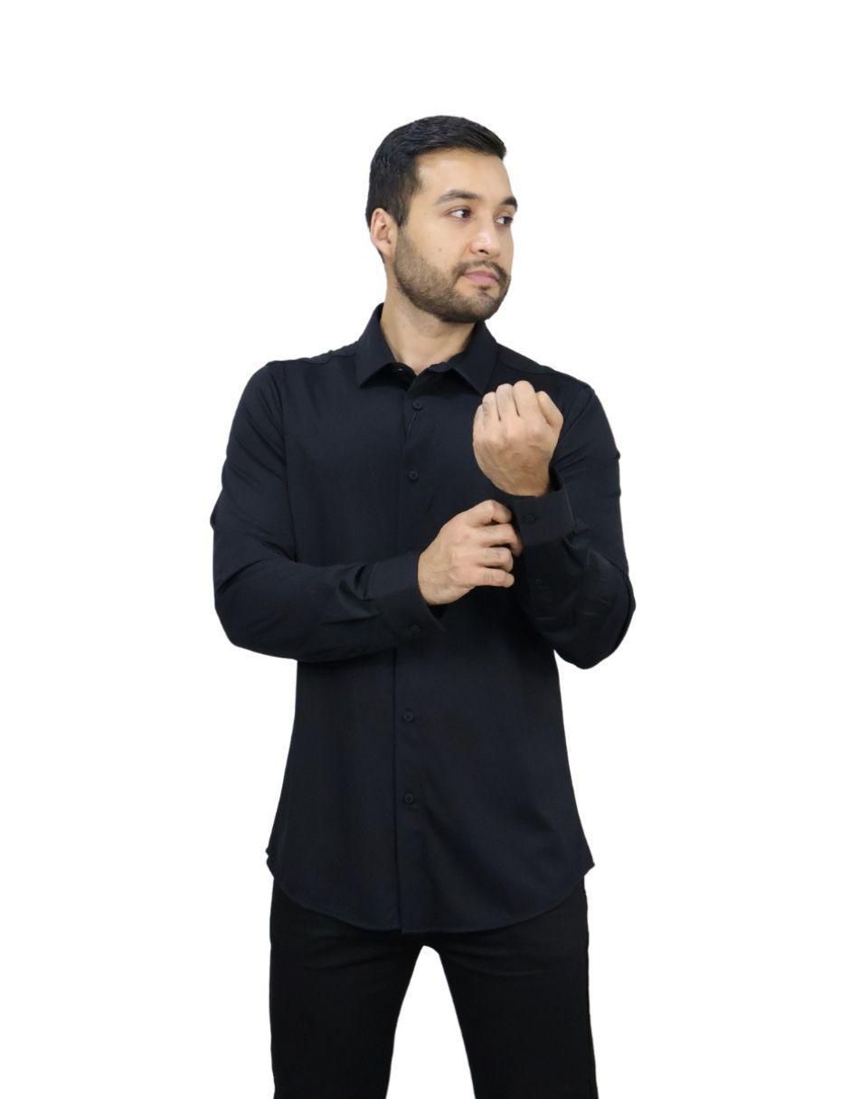 Camisa formal manga larga para hombre 3