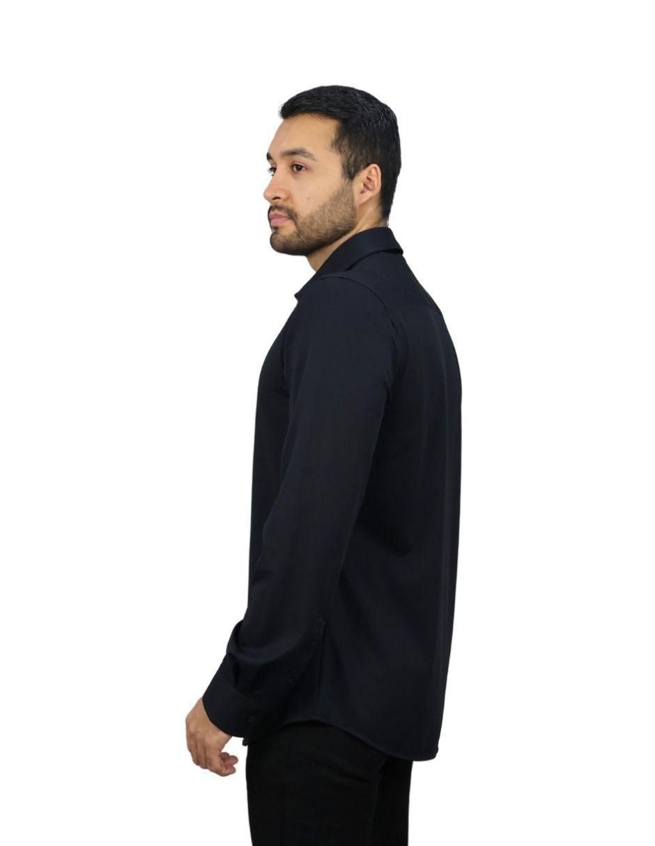 Camisa formal manga larga para hombre 4