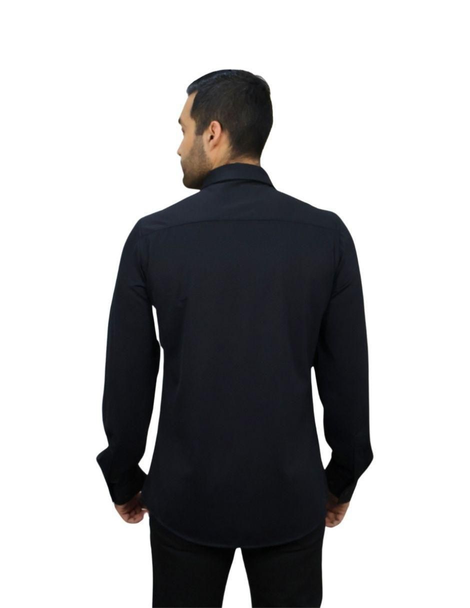 Camisa formal manga larga para hombre 5