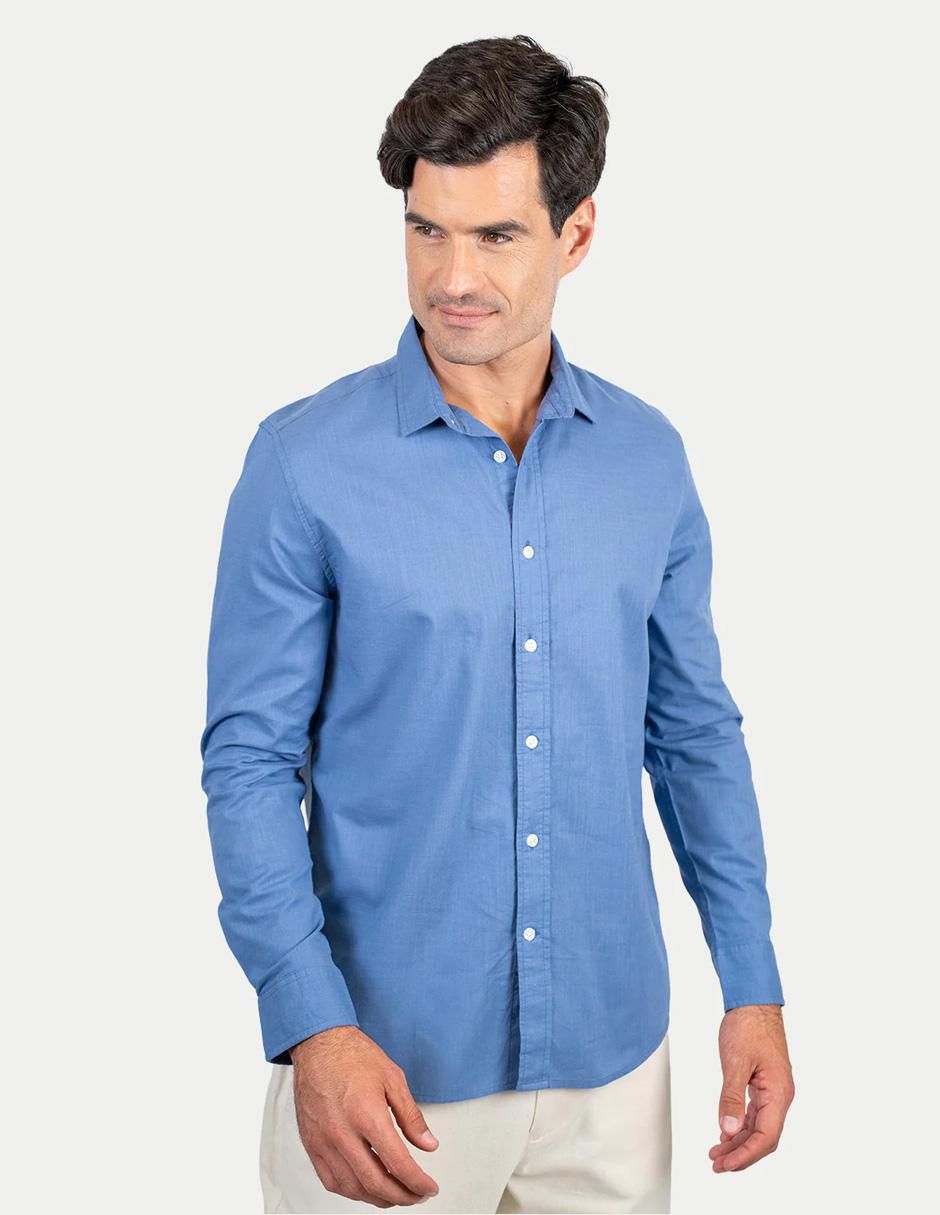Camisa casual de algodón manga larga para hombre Camisa casual de algodón manga larga para hombre