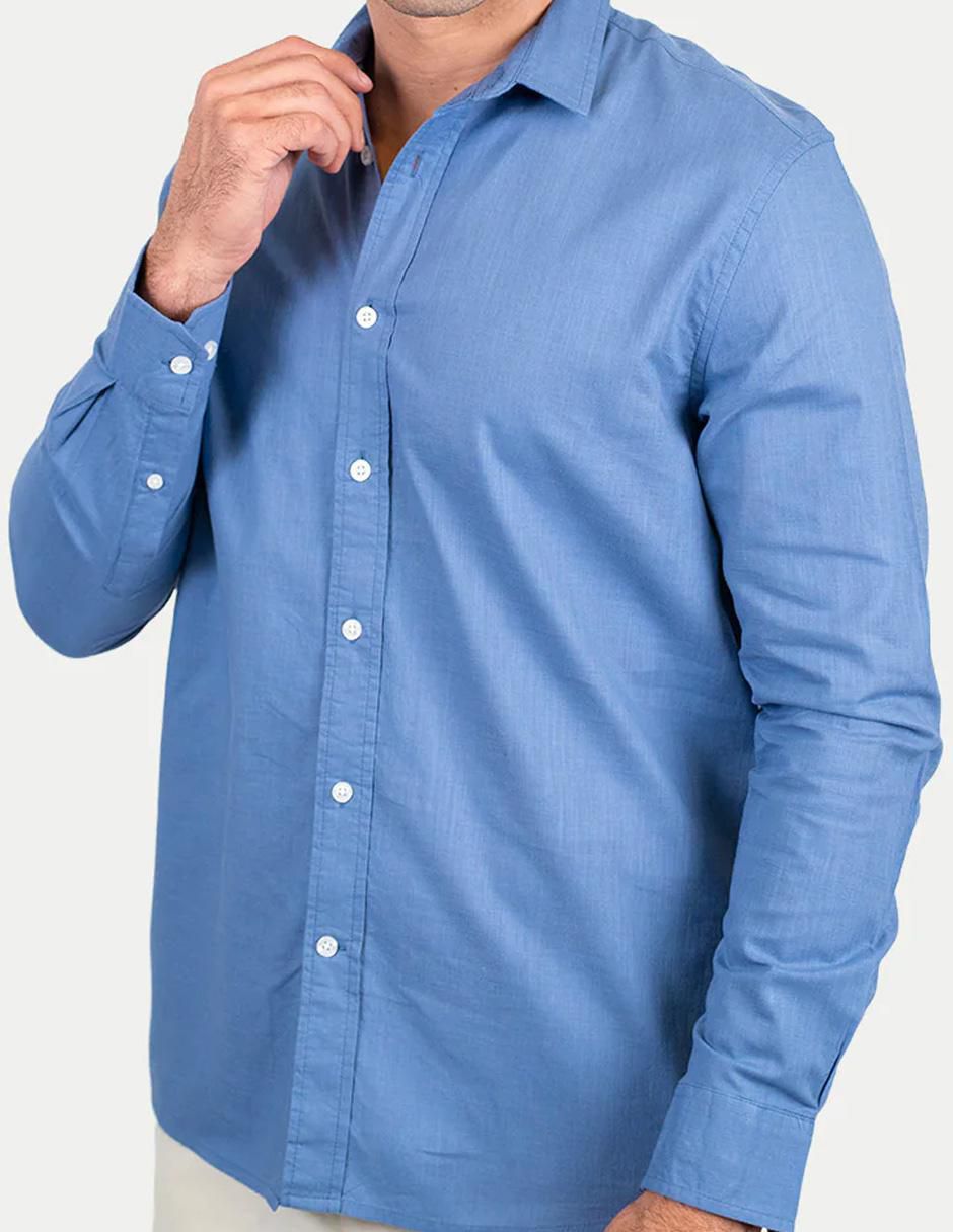 Camisa casual de algodón manga larga para hombre 2