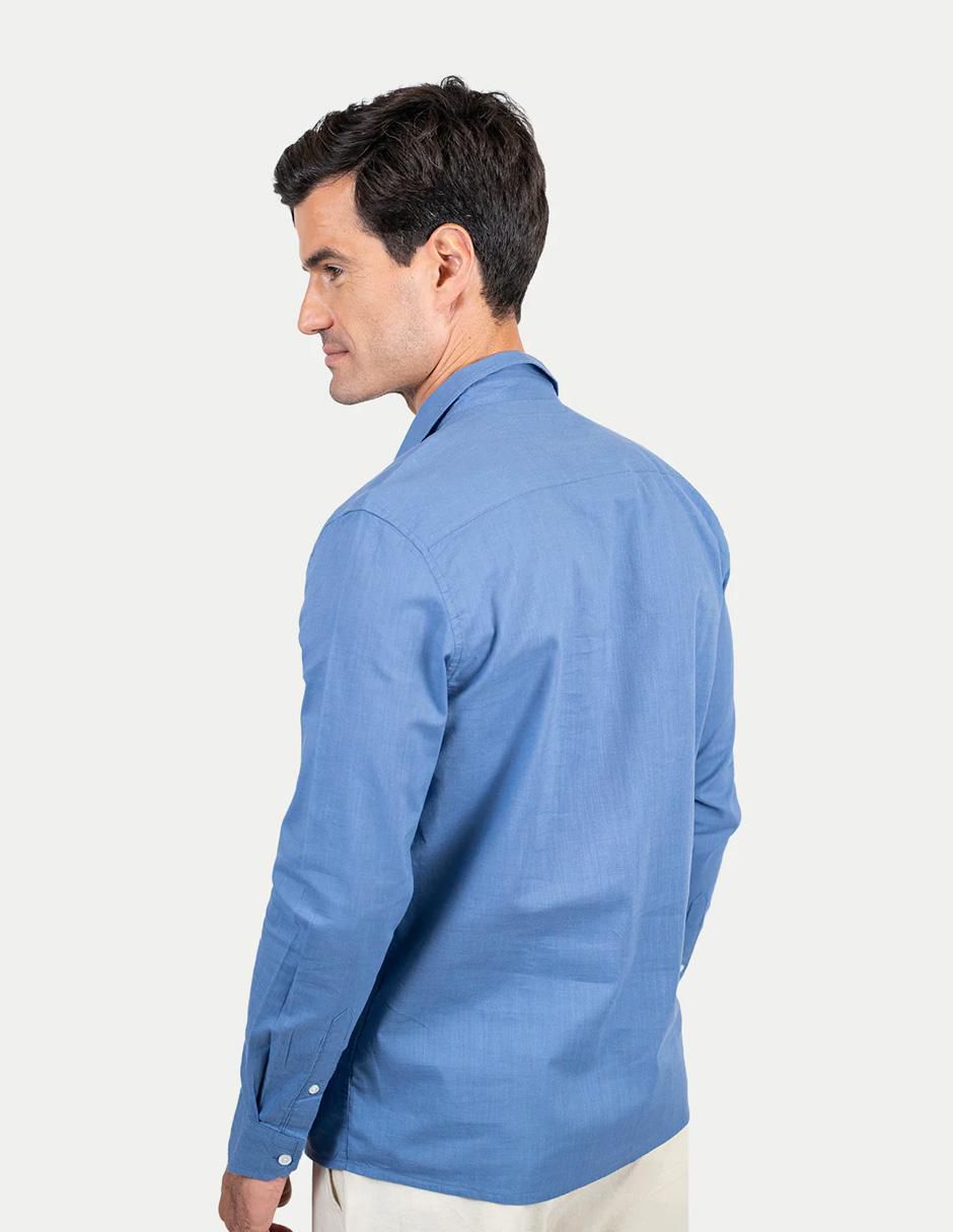 Camisa casual de algodón manga larga para hombre 3