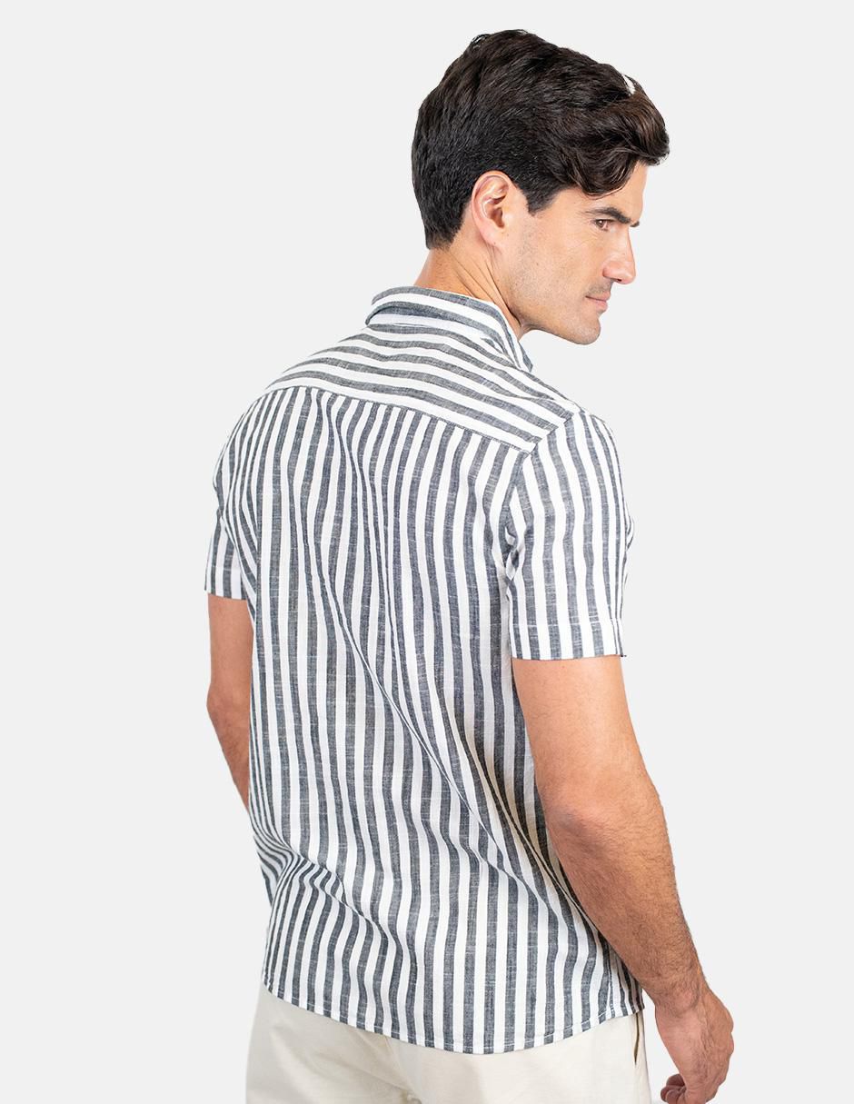 Camisa casual de algodón manga corta para hombre 4