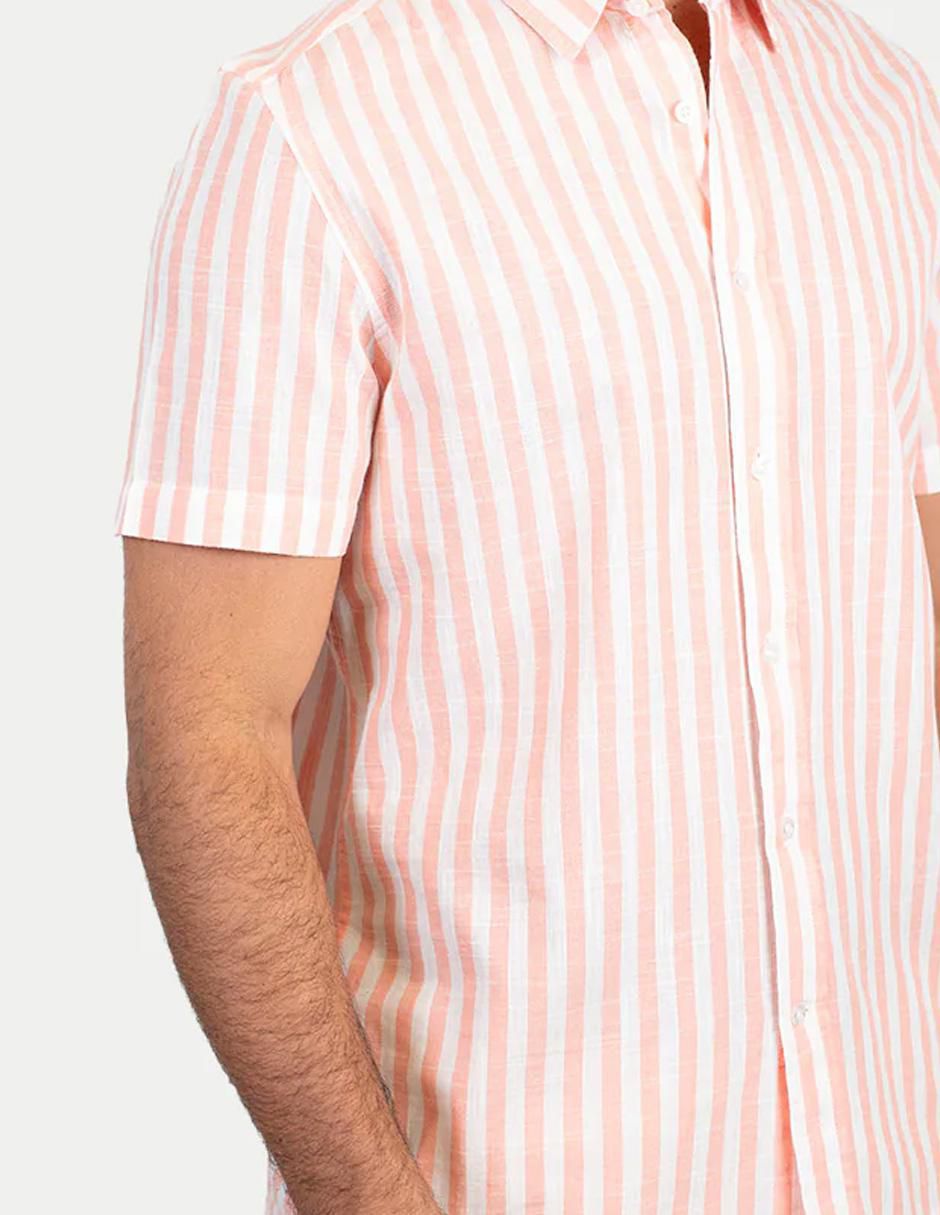 Camisa casual de algodón manga corta para hombre 4