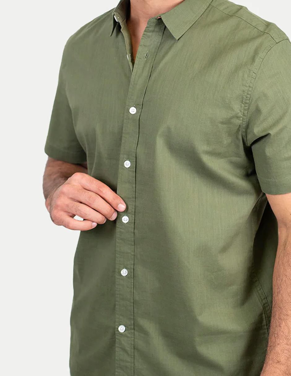 Camisa casual de algodón manga corta para hombre 3