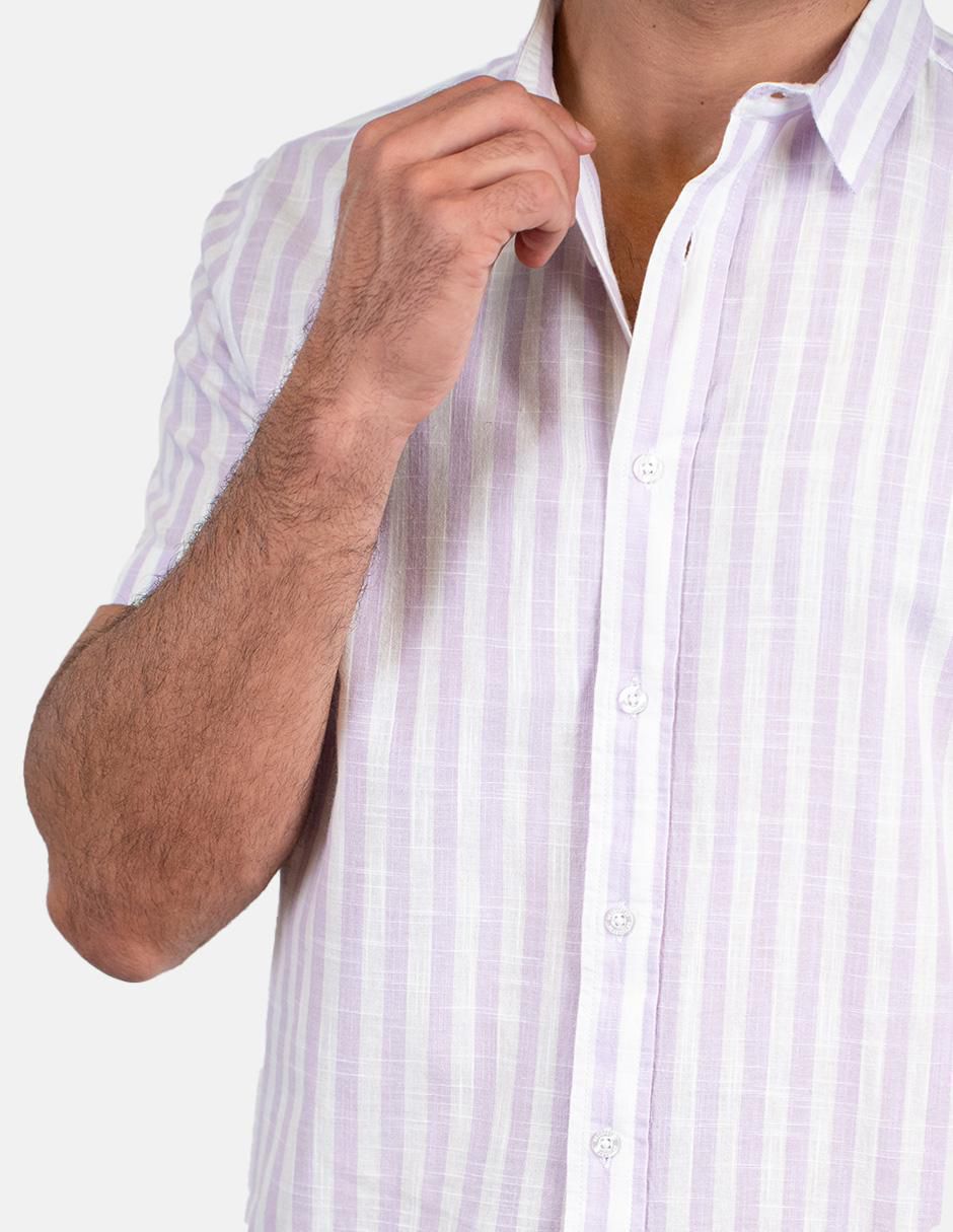 Camisa casual de algodón manga corta para hombre 4