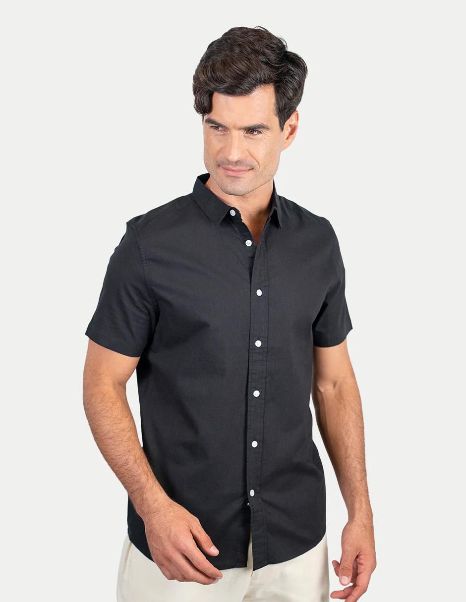 Camisa casual de algodón manga corta para hombre Camisa casual de algodón manga corta para hombre