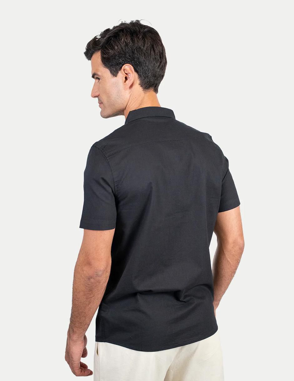 Camisa casual de algodón manga corta para hombre 4