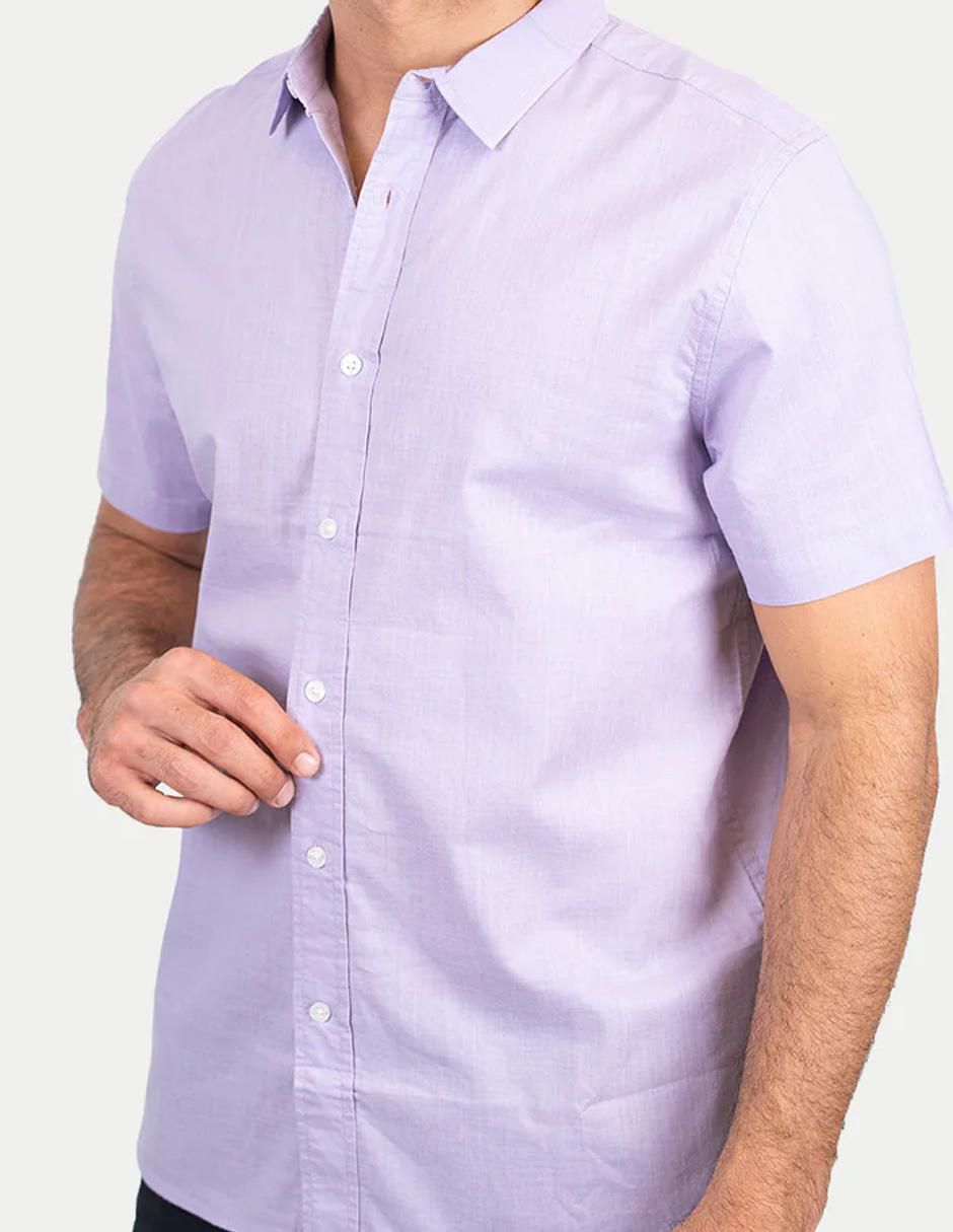 Camisa casual de algodón manga corta para hombre 2