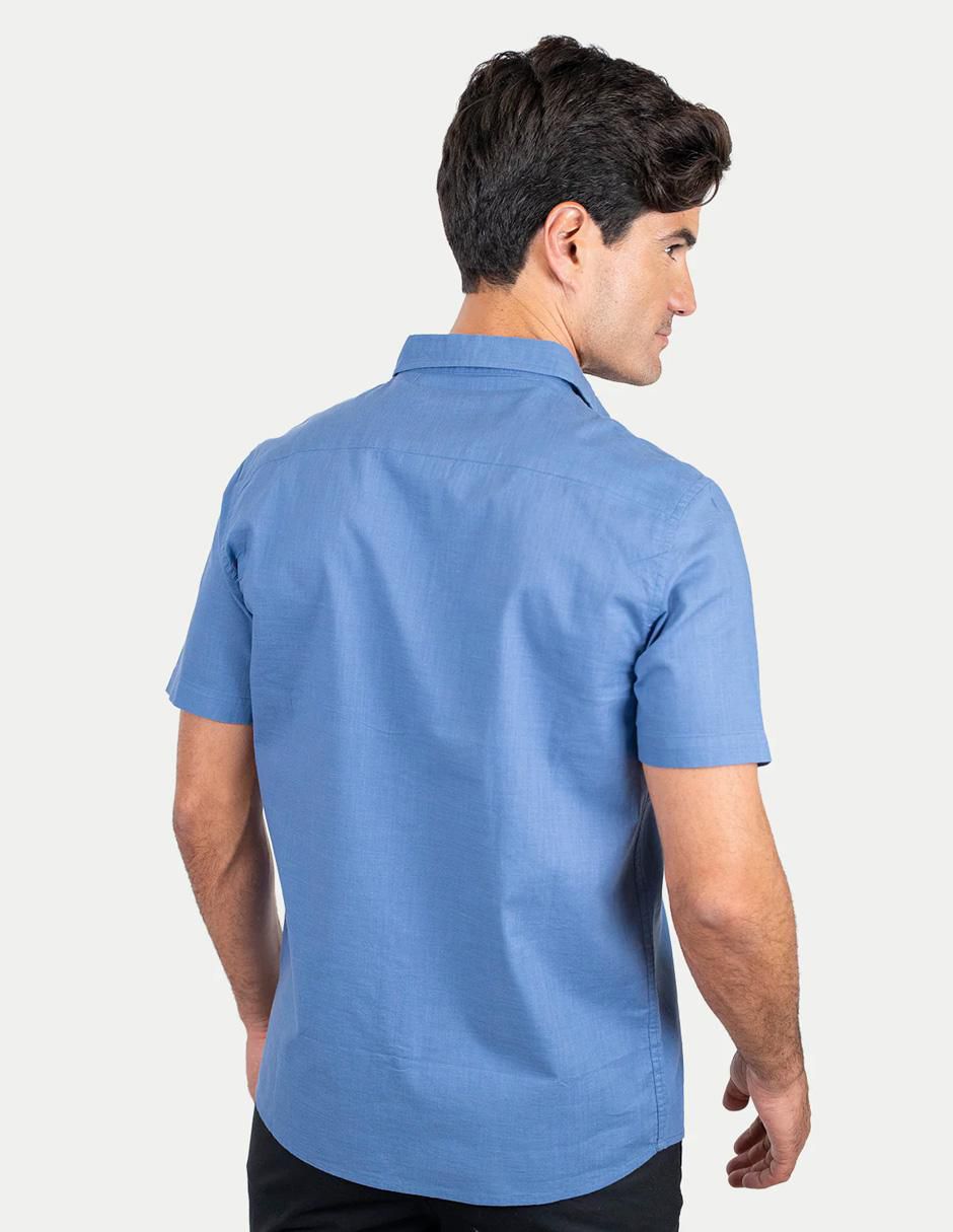 Camisa casual de algodón manga corta para hombre 4