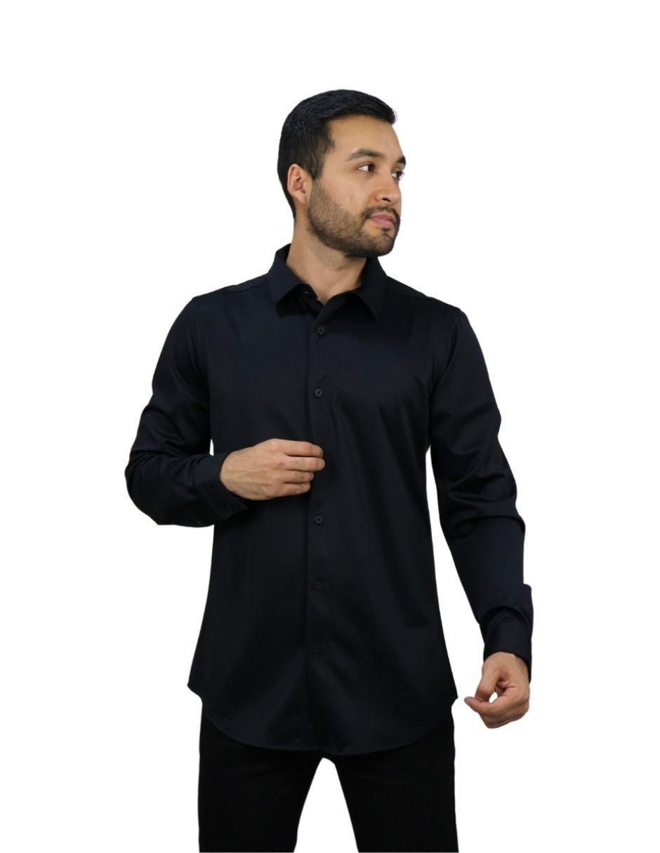 Camisa formal manga larga para hombre 2