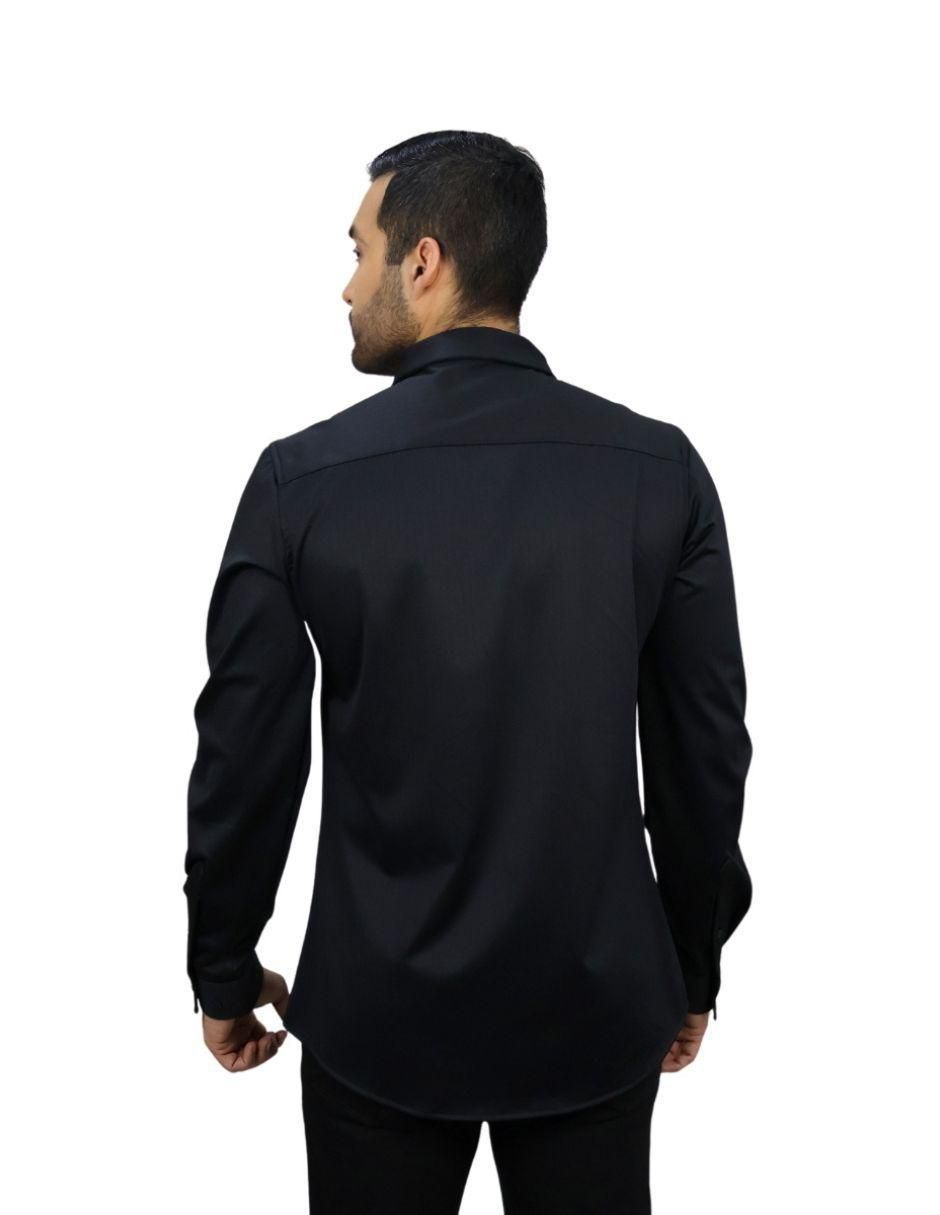 Camisa formal manga larga para hombre 4