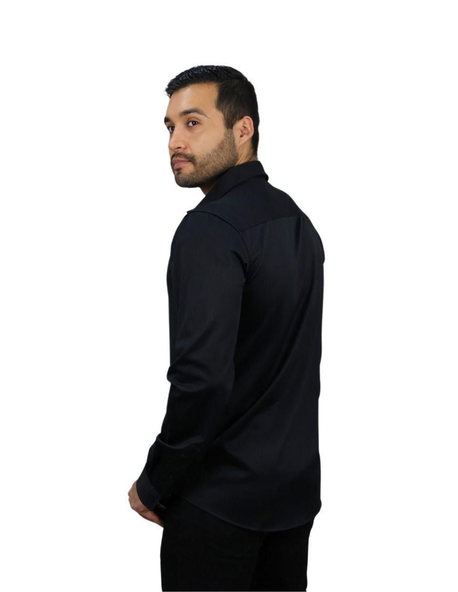 Camisa formal manga larga para hombre 5