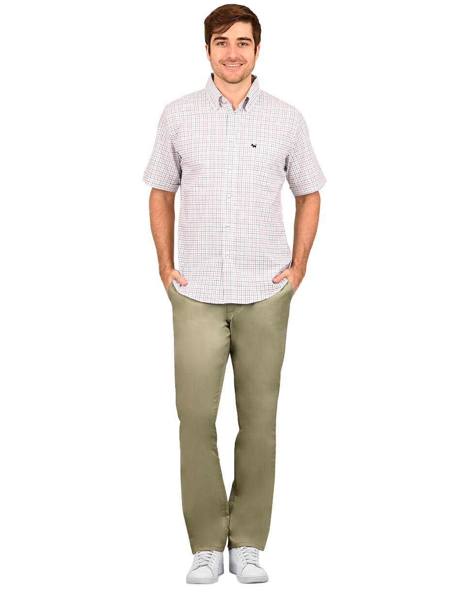 Camisa casual de algodón manga corta para hombre 4