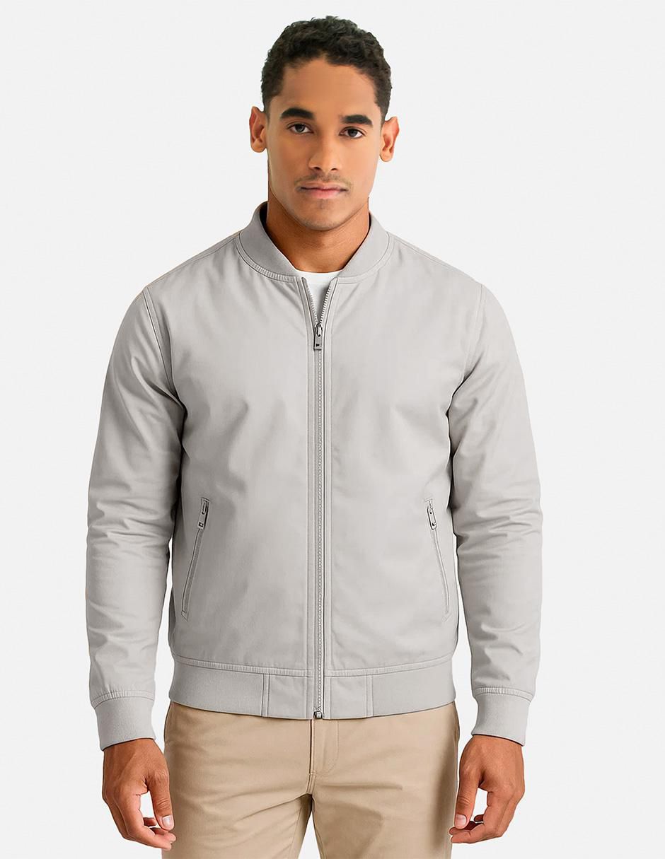 Chamarra bomber con bolsillos para hombre Chamarra bomber con bolsillos para hombre