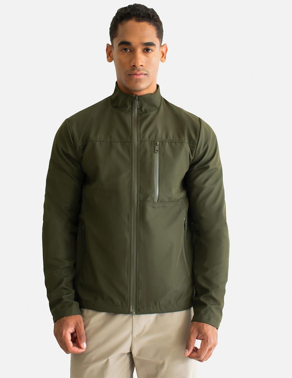 Chamarra casual impermeable con bolsillos para hombre
