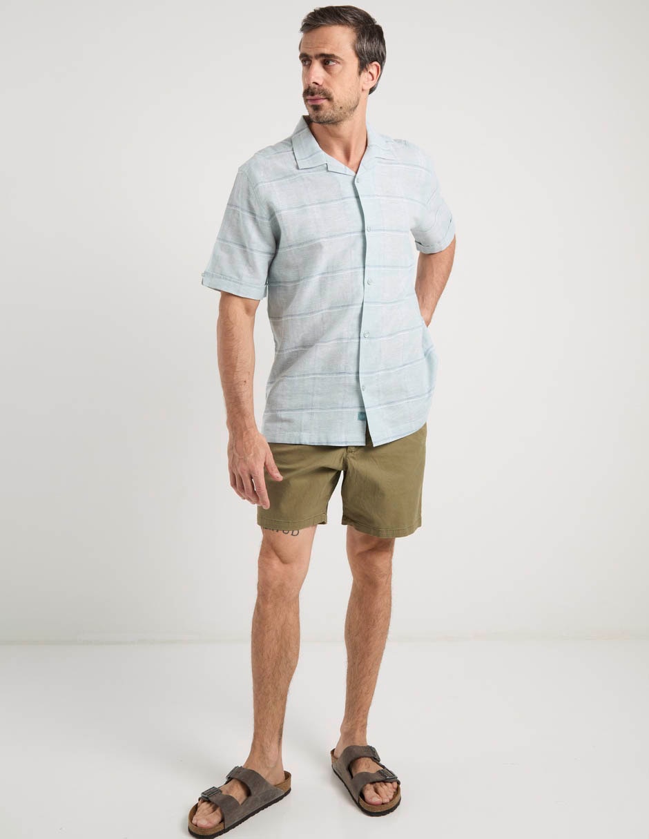 Camisa casual manga corta para hombre 7