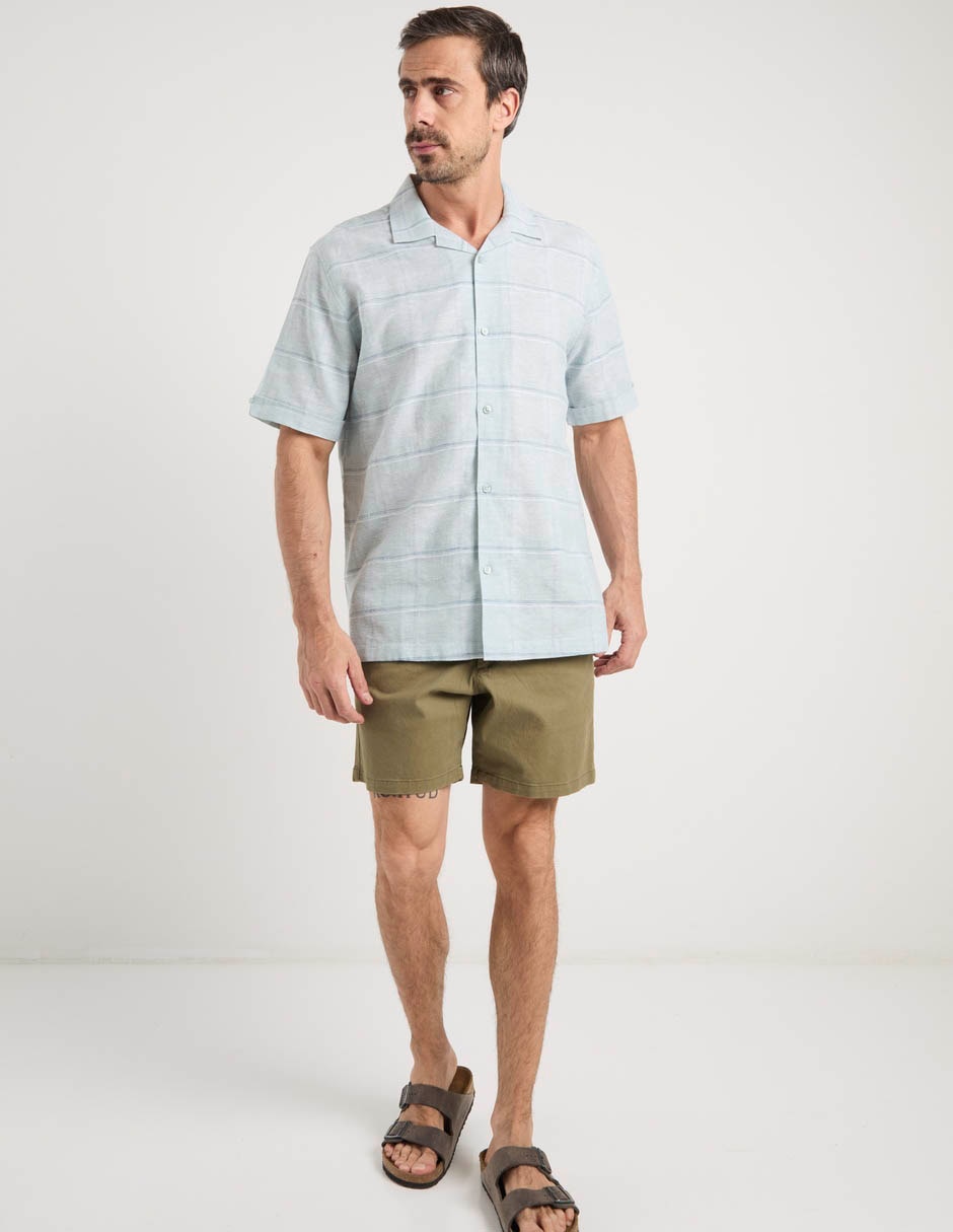 Camisa casual manga corta para hombre 8