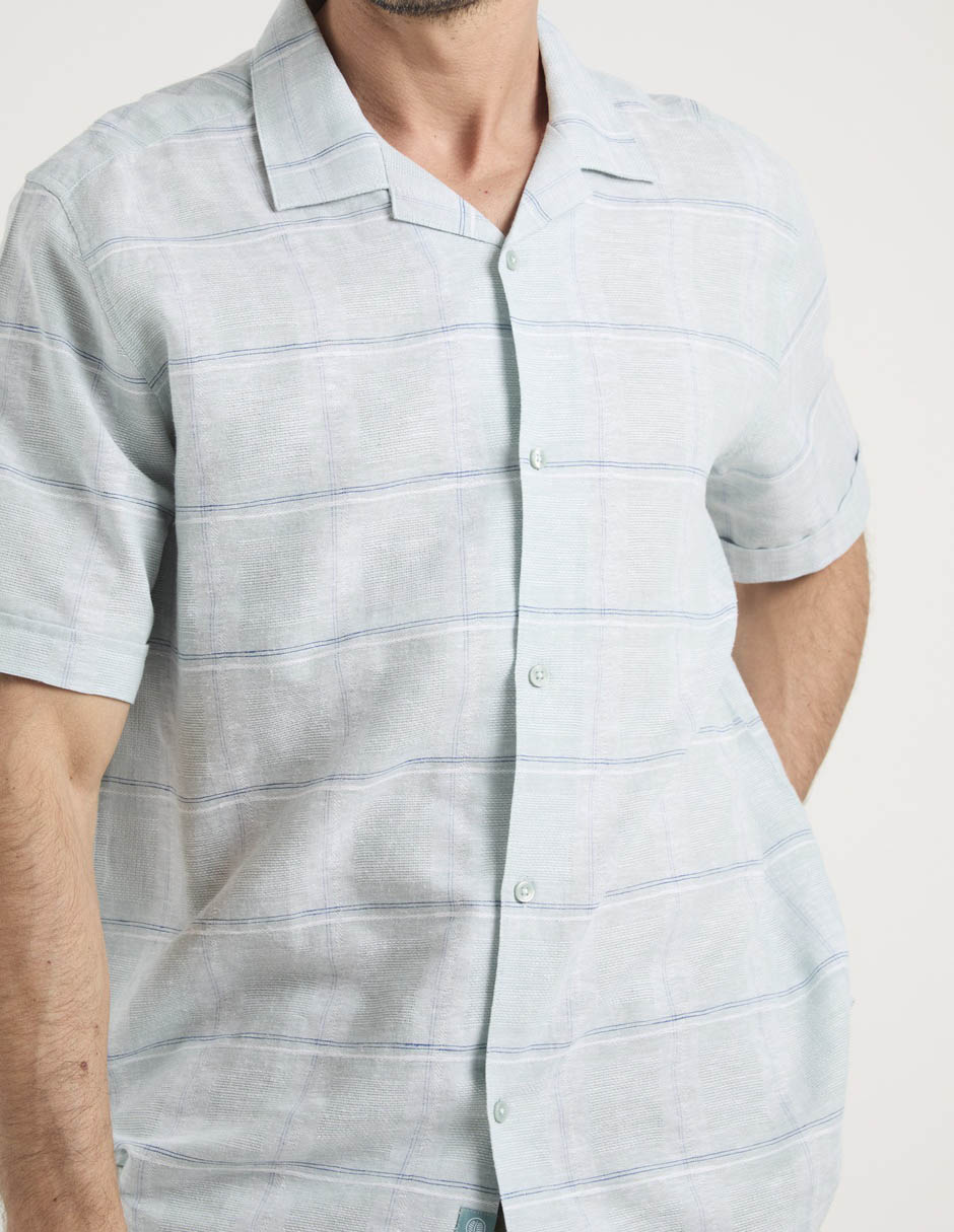 Camisa casual manga corta para hombre 9