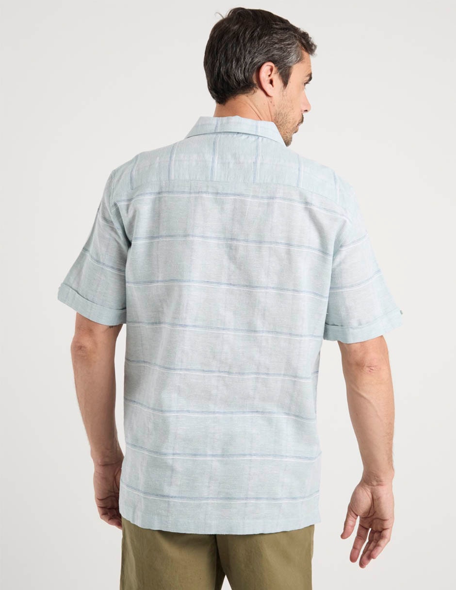 Camisa casual manga corta para hombre 11