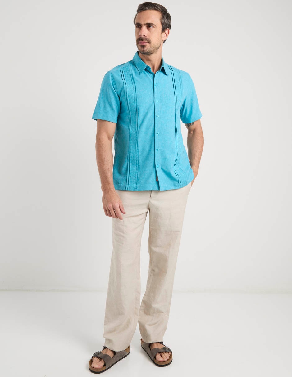 Guayabera manga corta para hombre 7