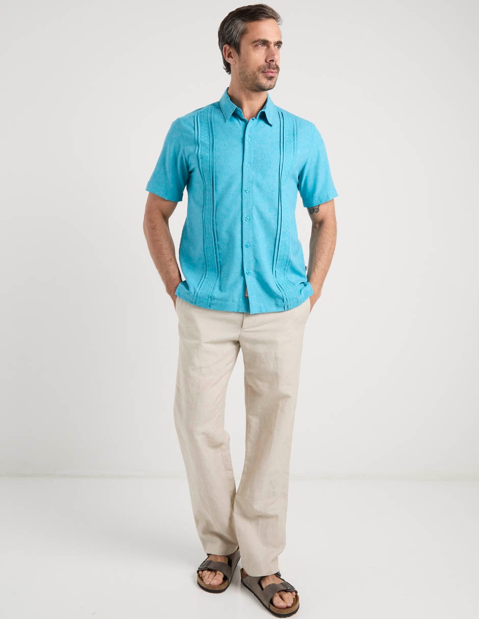 Guayabera manga corta para hombre 8
