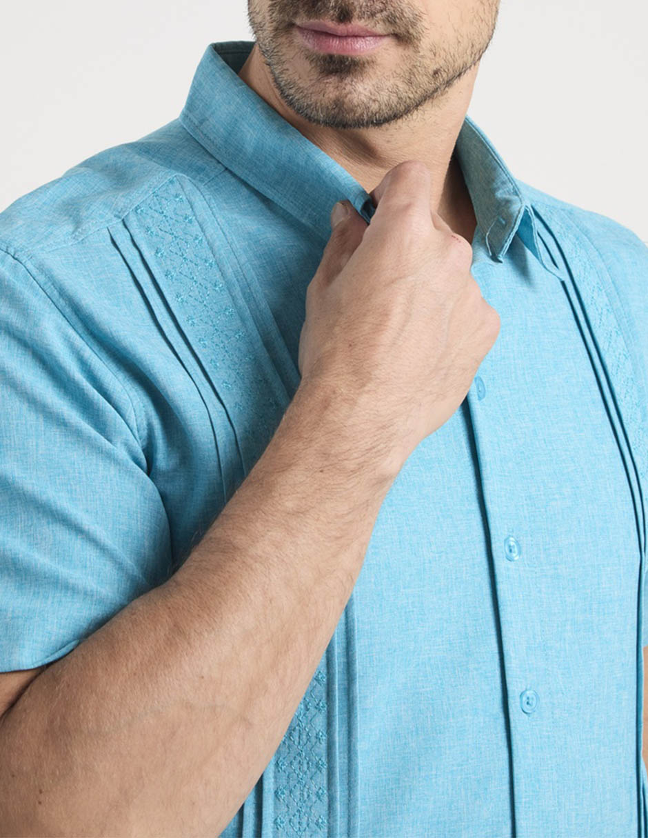 Guayabera manga corta para hombre 9